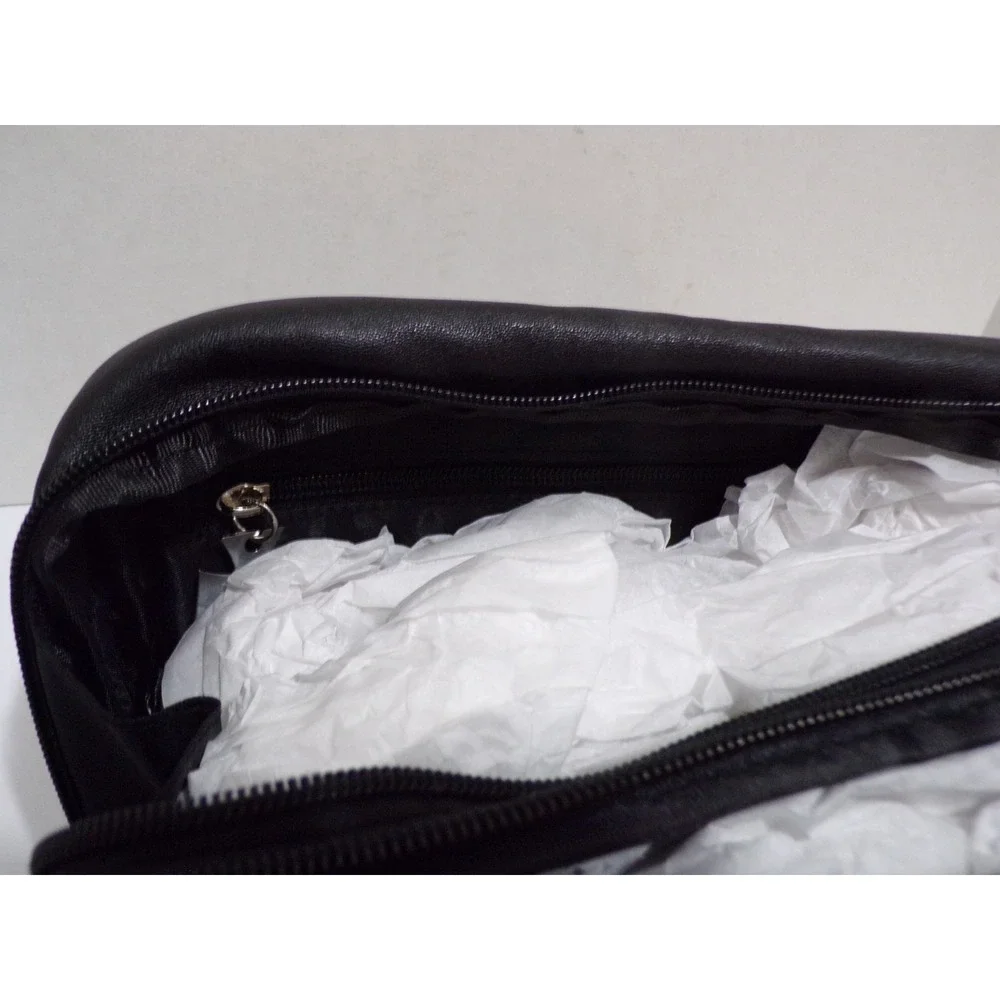 Bikers Women's Cosmetic Travel Bag Silver Studs NWT Soul of the Rose Zipper Snap